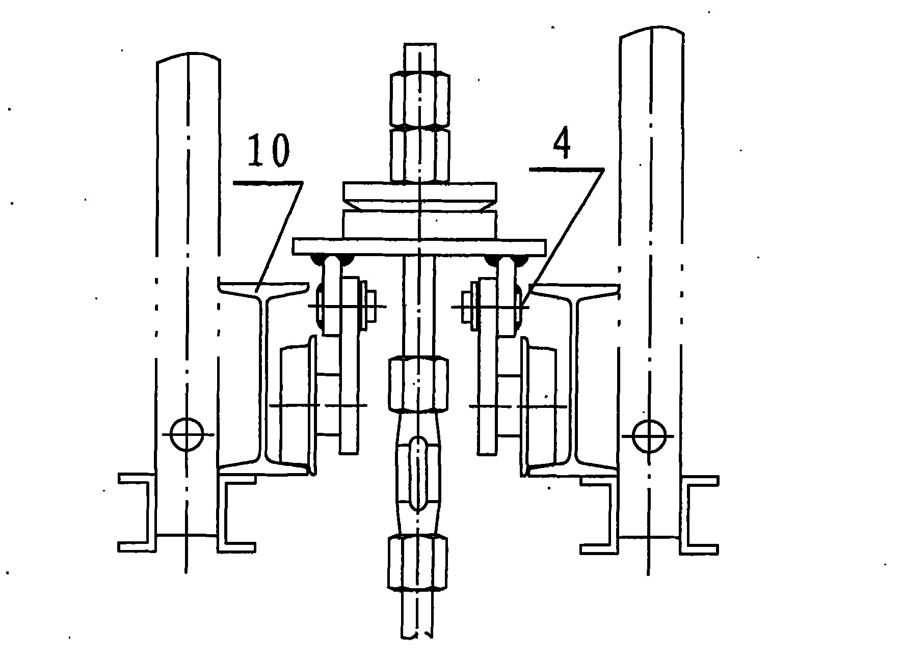 Suspended basket spherical pressing wheel device