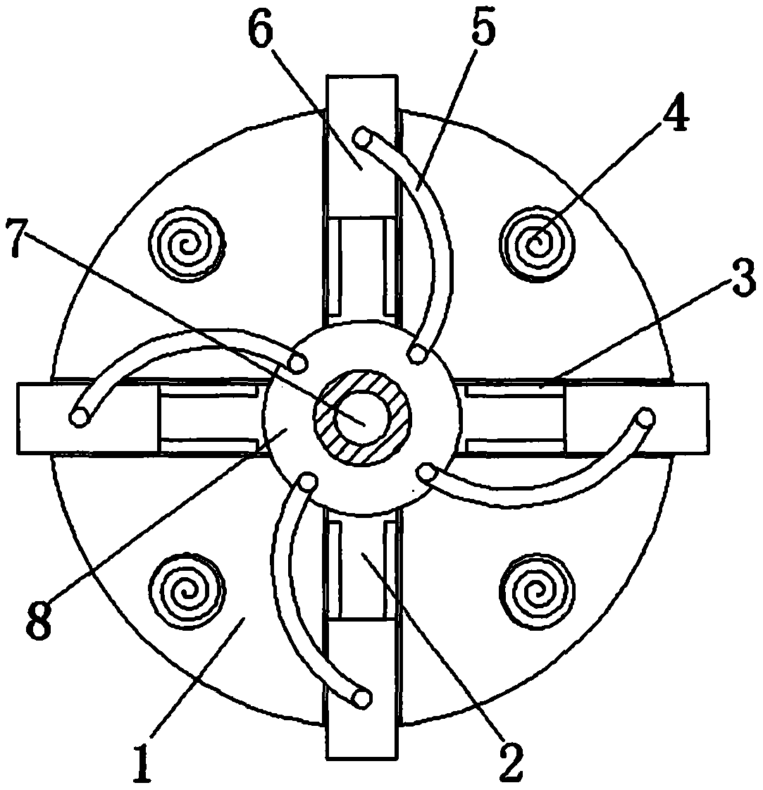 Clamp for assembling automobile brake disc assembly