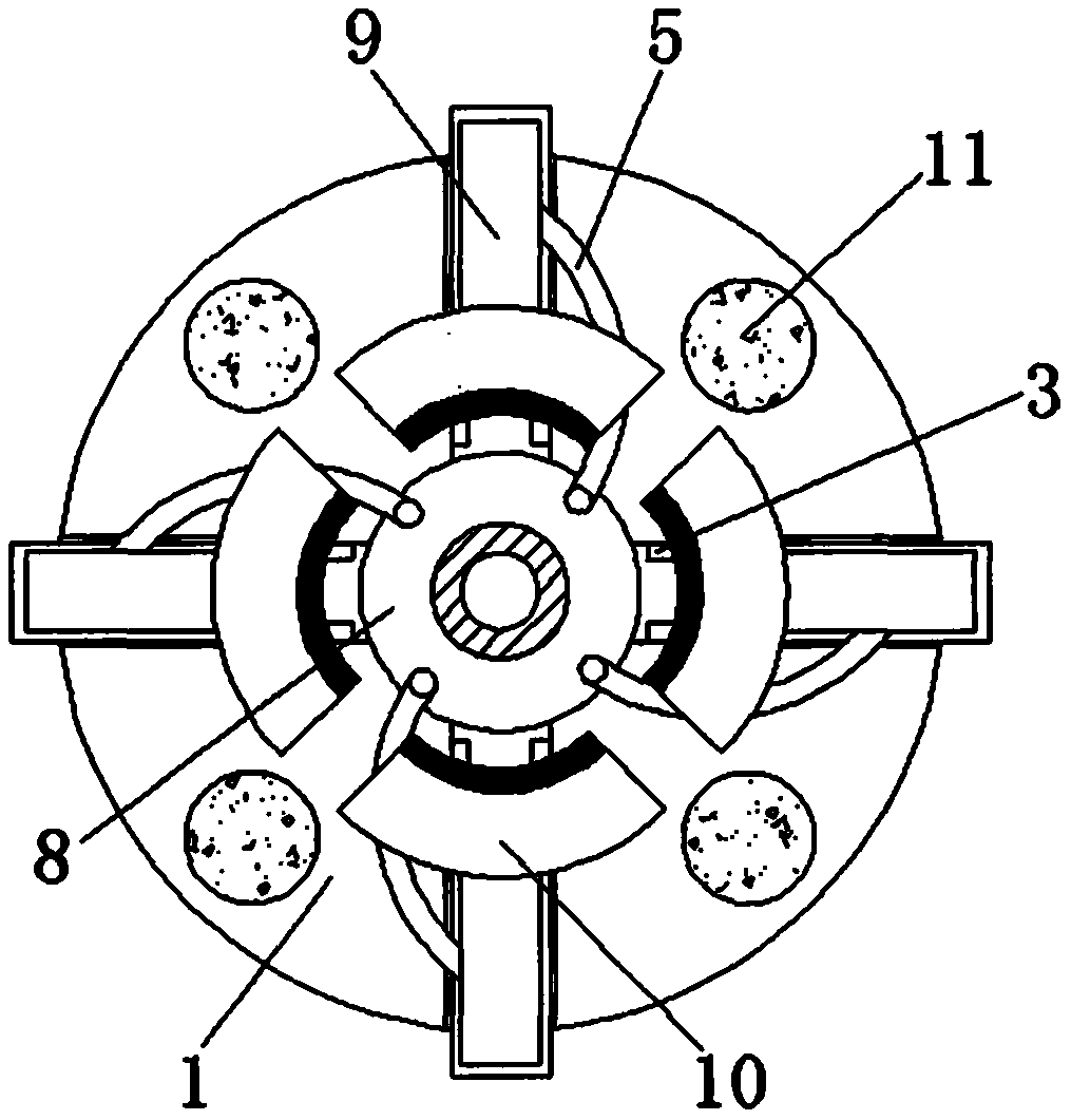 Clamp for assembling automobile brake disc assembly