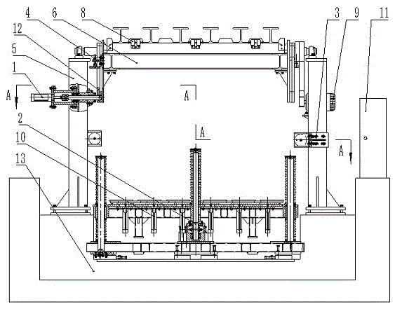 H-shaped steel turnover welding device