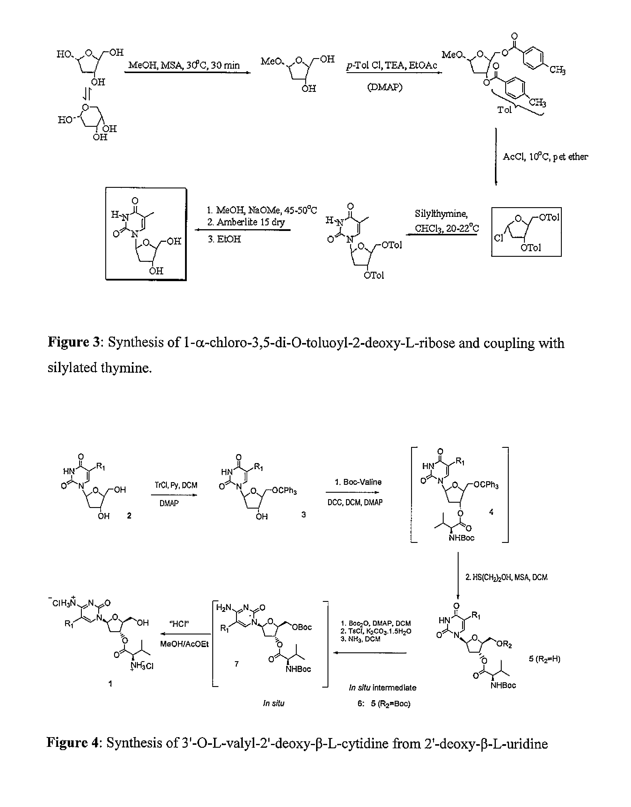 Methods of manufacture of 2'-deoxy-beta-L-nucleosides