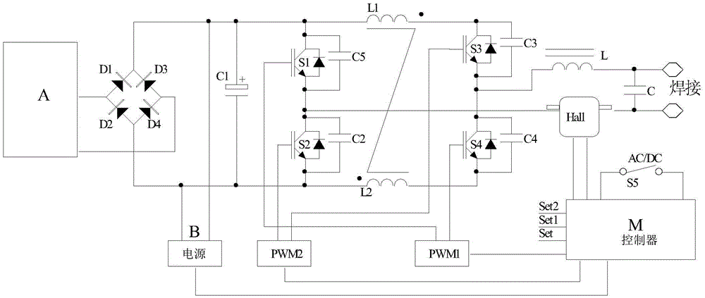 A new dc/ac arc welding device