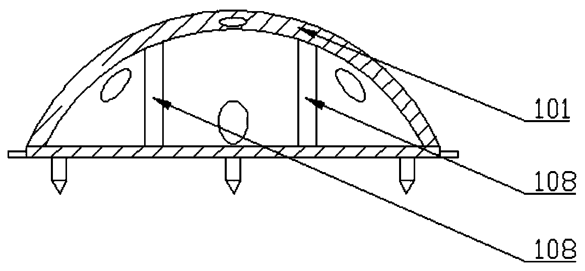 Wave gathering type breakwater protection surface structure and construction method