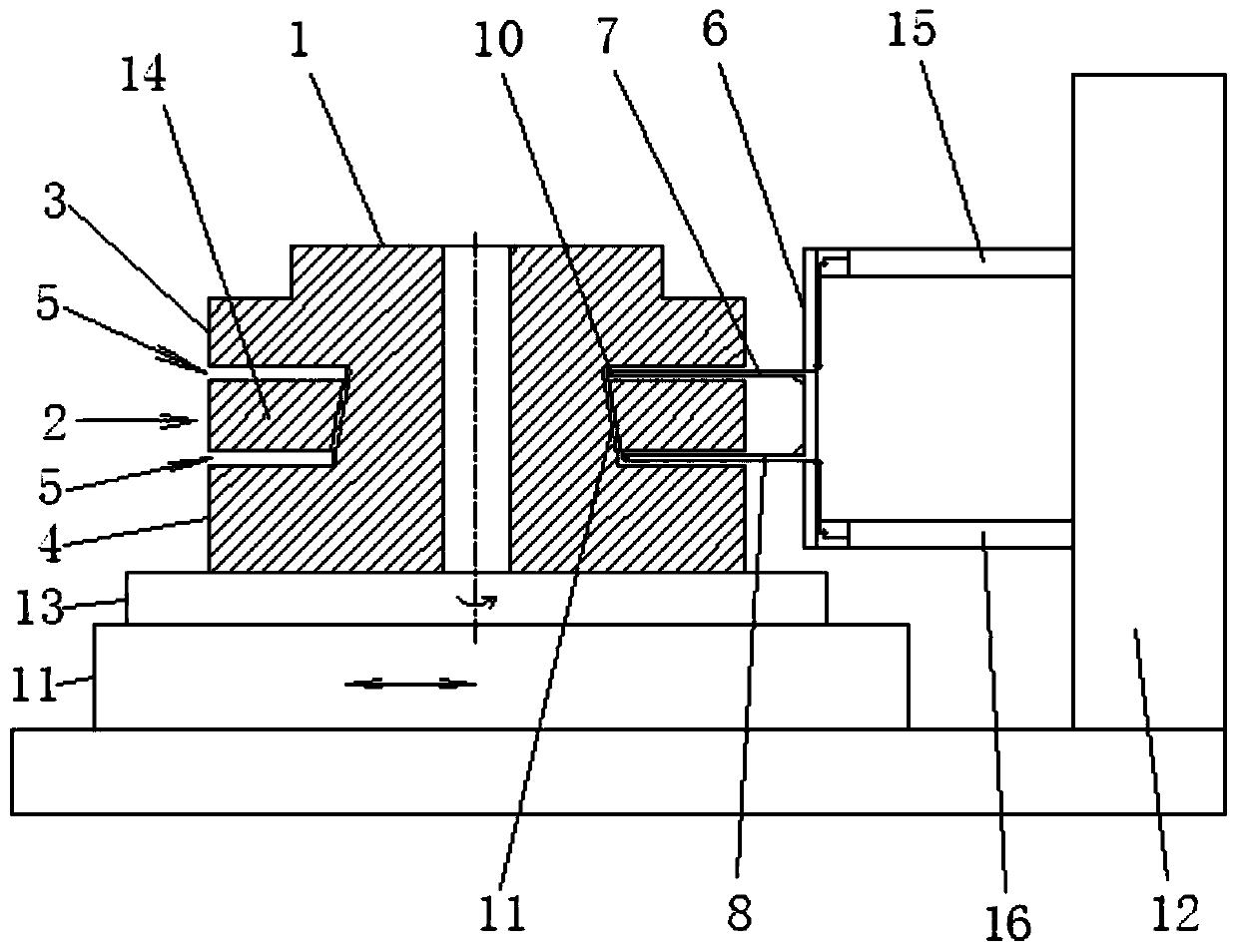 Blank manufacturing process and tooling of a large double-head connecting shaft flange