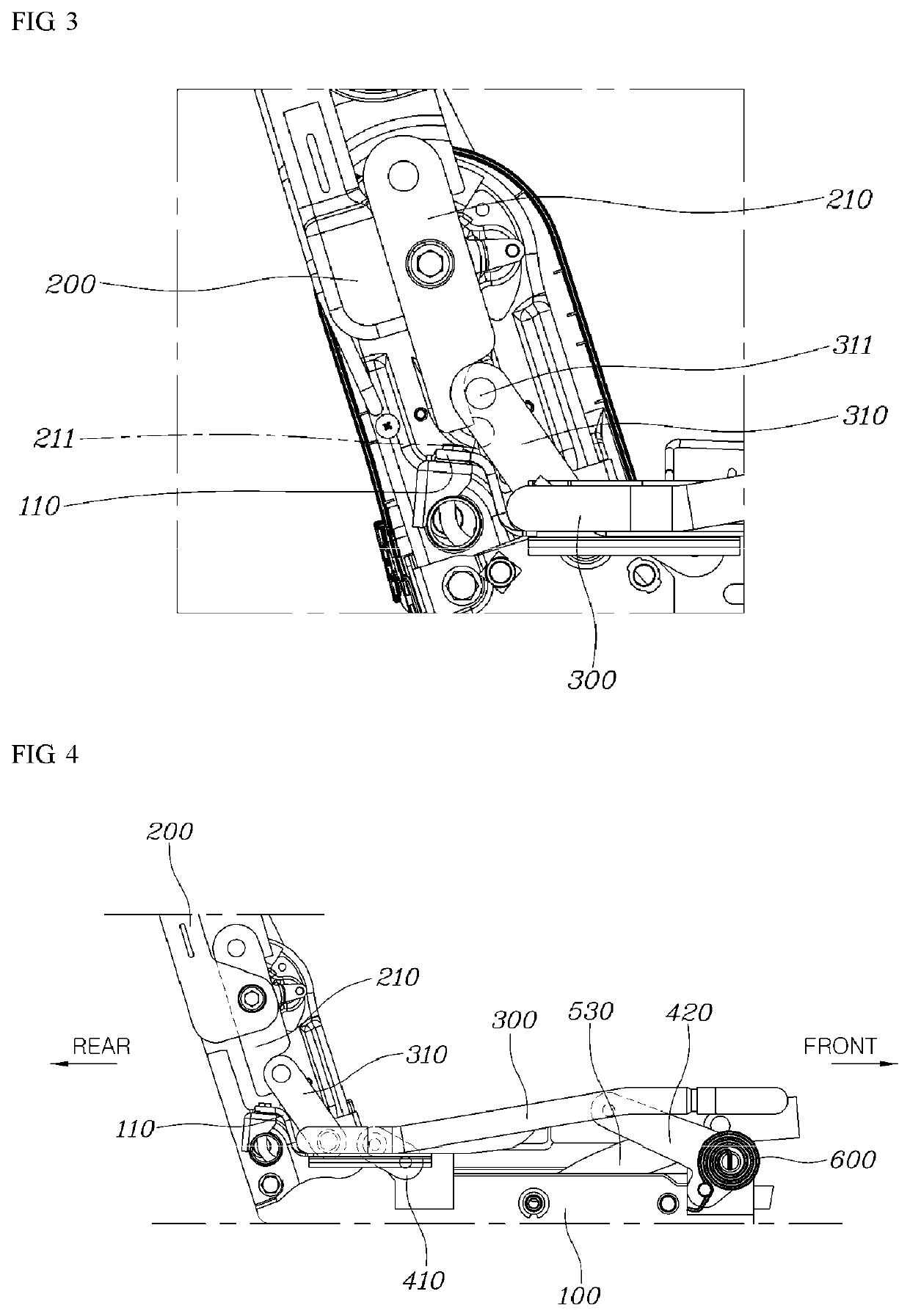 Rear seat for vehicle