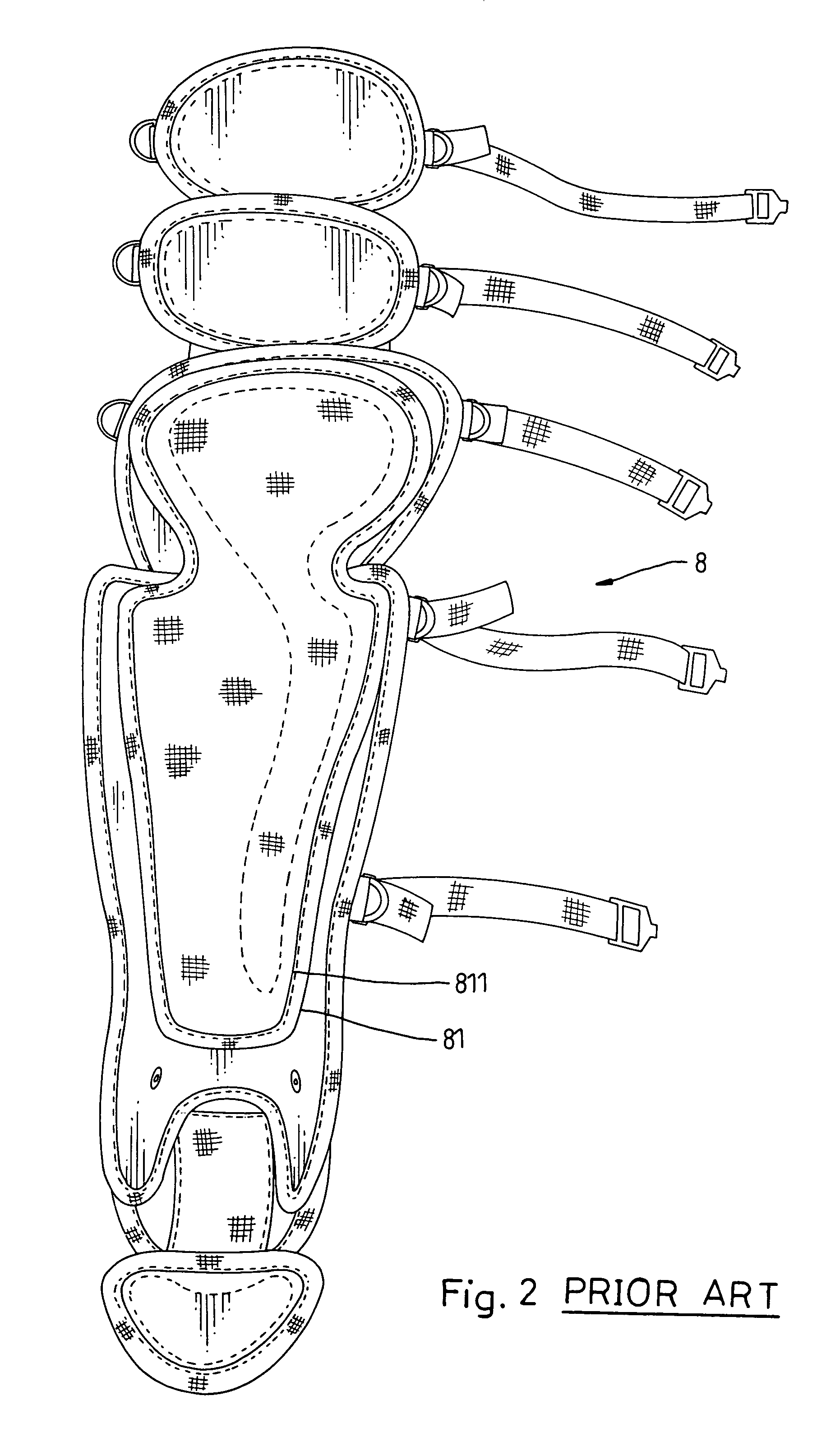 Catcher's leg guard