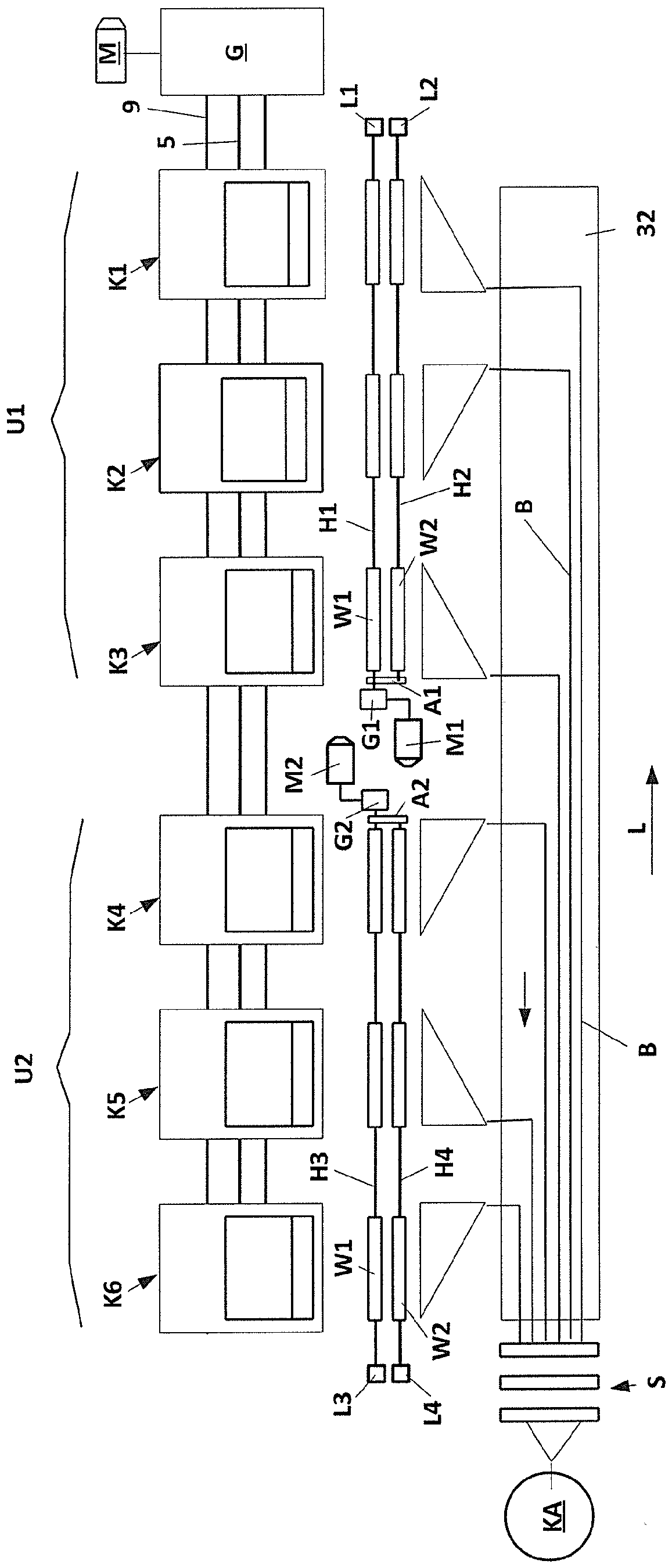 Individual drive for detaching rollers of a combing machine