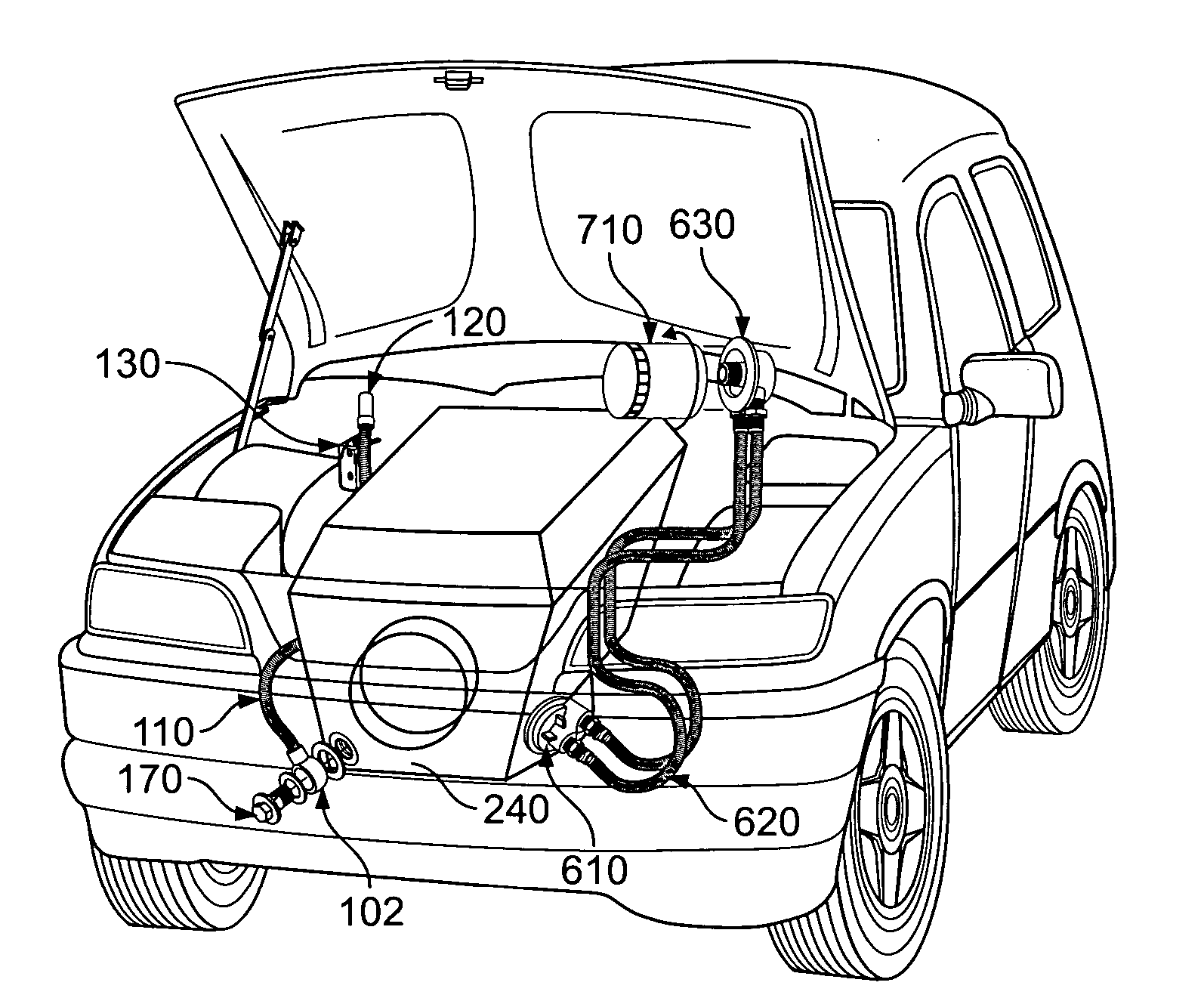 Universal oil change and filter relocation systems