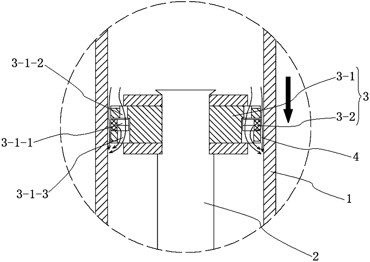 Damper damping mechanism and hydraulic-pneumatic combined damping damper applied same