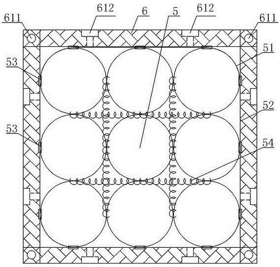 Assembly type spring energy dissipation cushion protecting structure for preventing landfall and rockfall of top of shed chamber