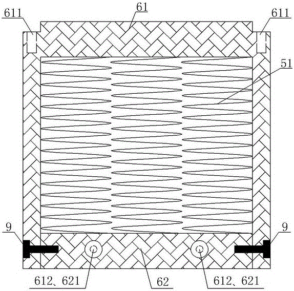 Assembly type spring energy dissipation cushion protecting structure for preventing landfall and rockfall of top of shed chamber