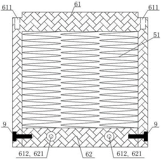 Assembly type spring energy dissipation cushion protecting structure for preventing landfall and rockfall of top of shed chamber