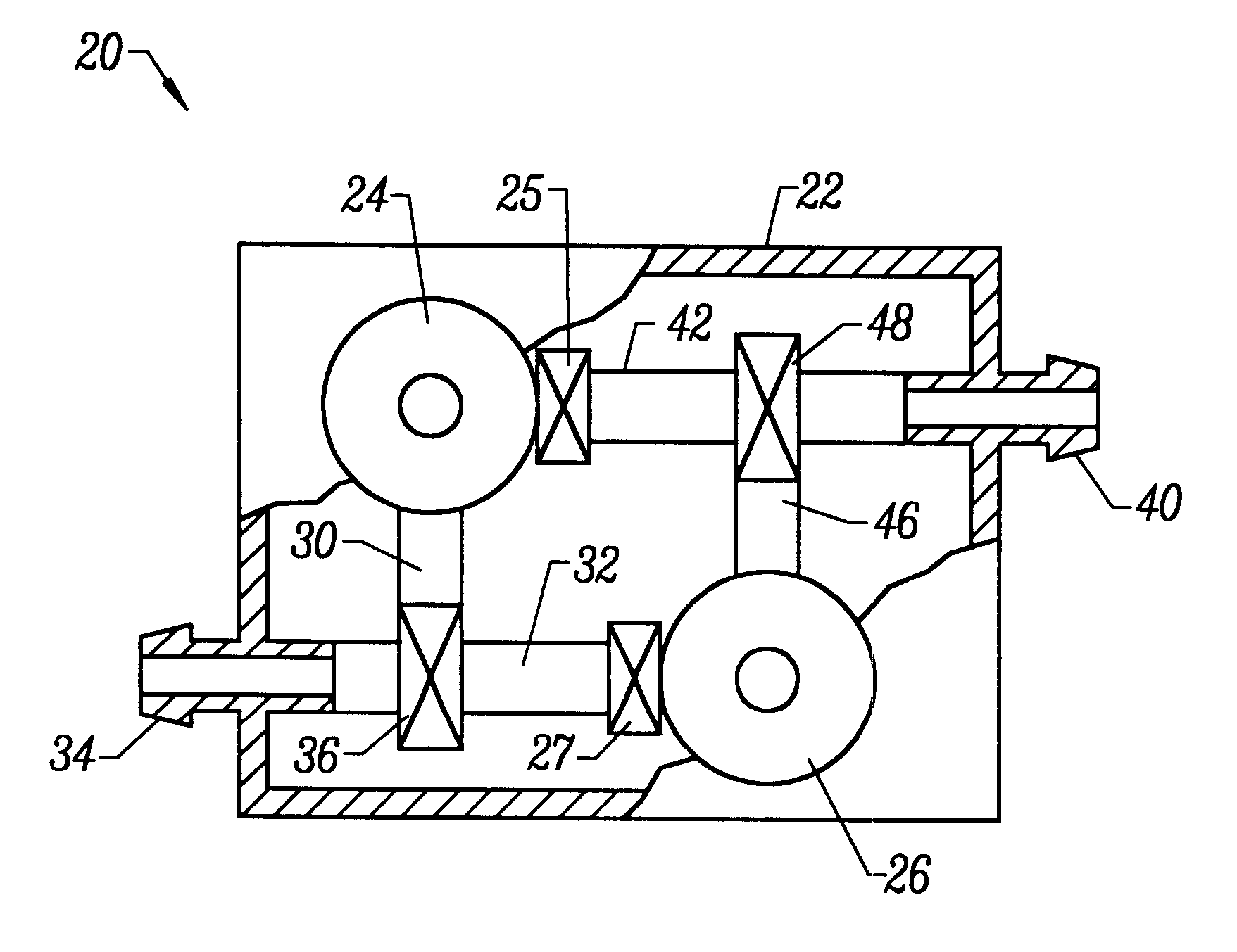 Valve port assembly with interlock