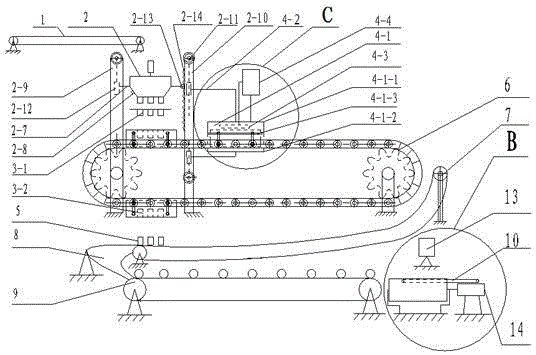 Metallurgical auxiliary material core-wrapped blocks and production device thereof