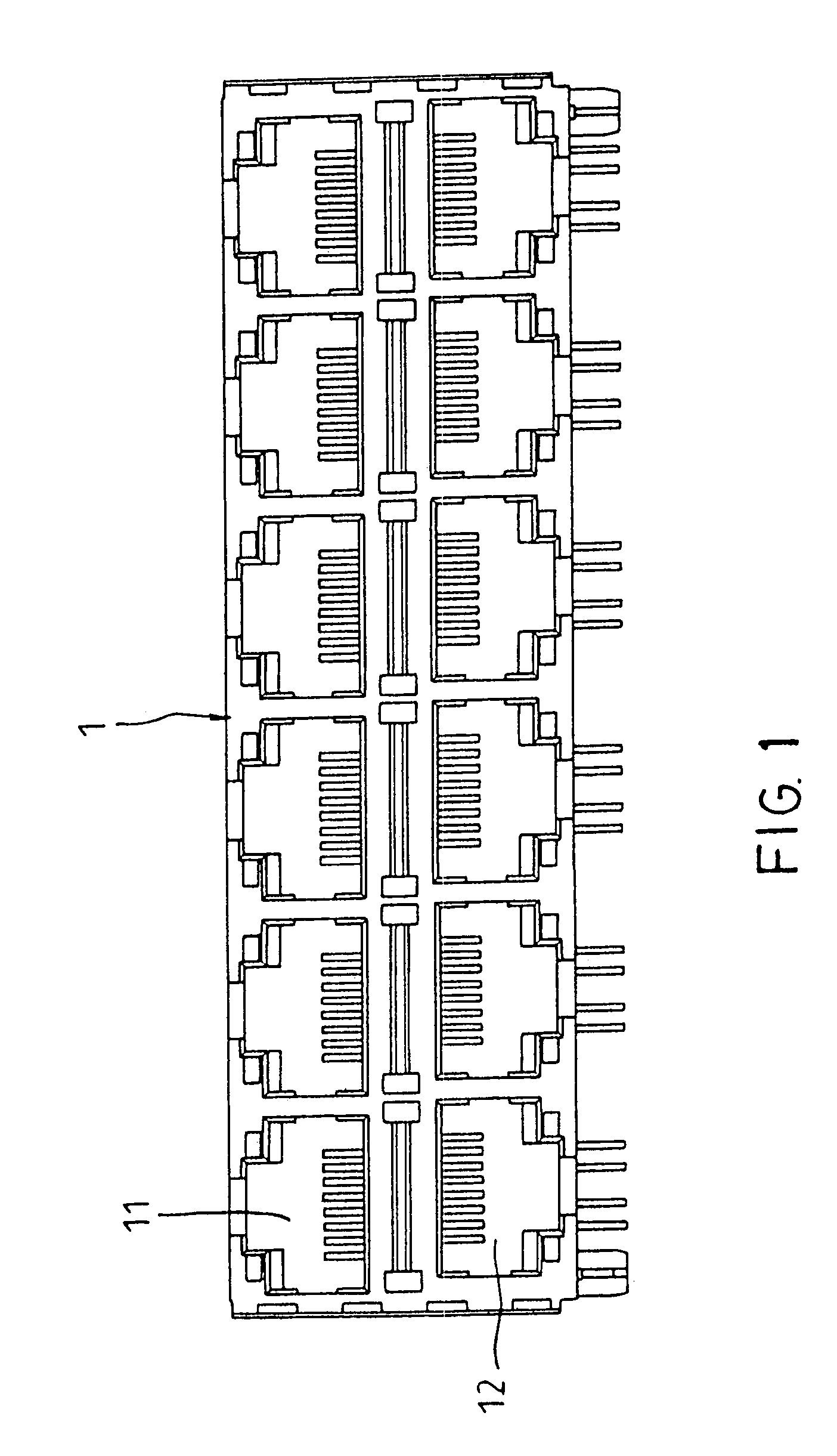 Multilayer electric connector