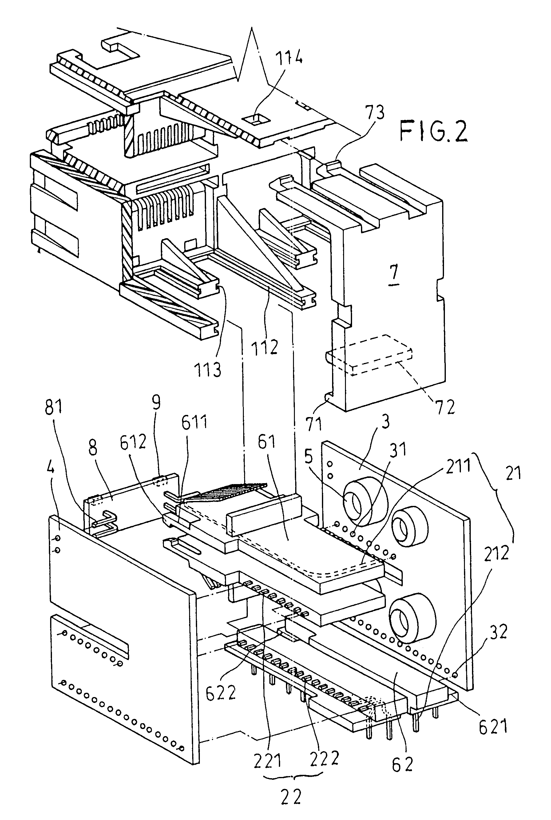 Multilayer electric connector