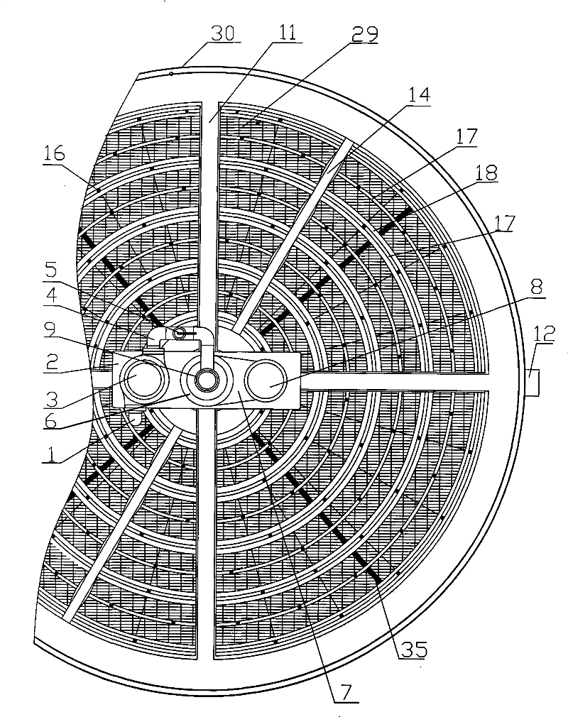 V shaped groove type microgrid component capable of continuously on-line updating dynamic membrane and use method thereof