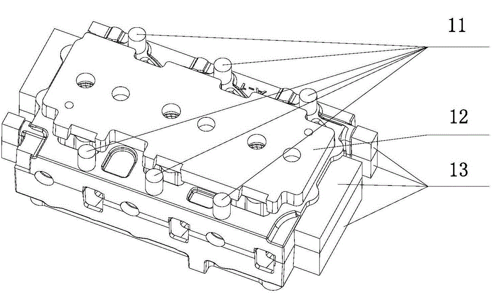 Aluminum alloy diesel engine cylinder cover casting method