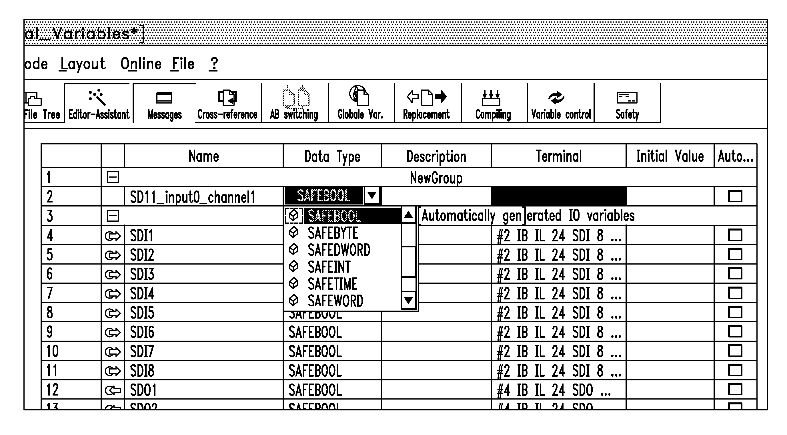 Parameterizing an automation device