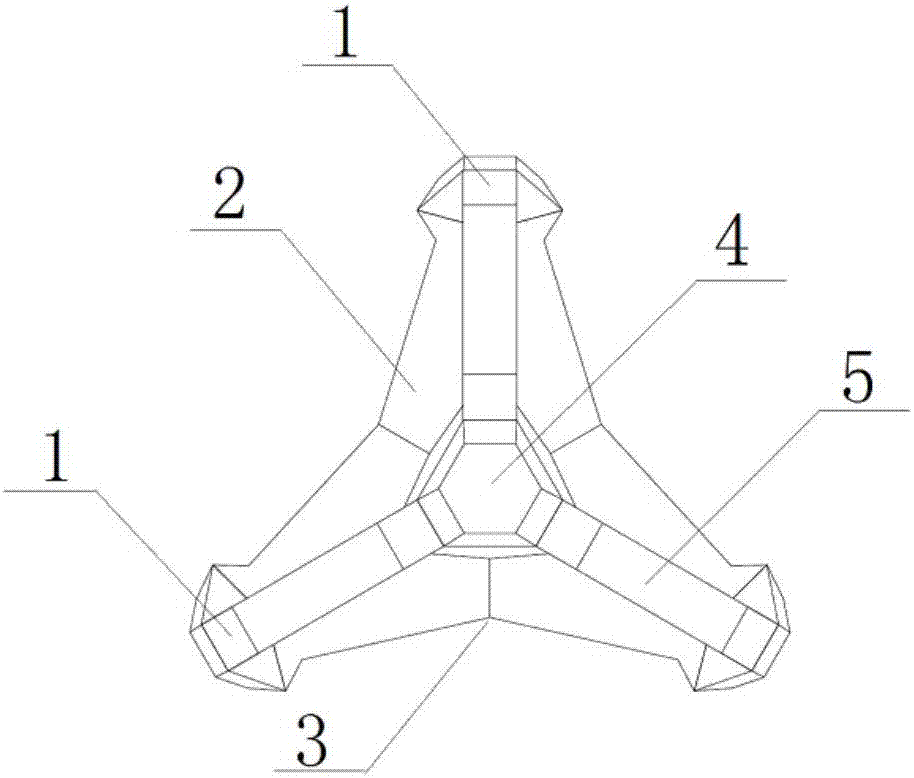 Triple-fork branched fish shelter