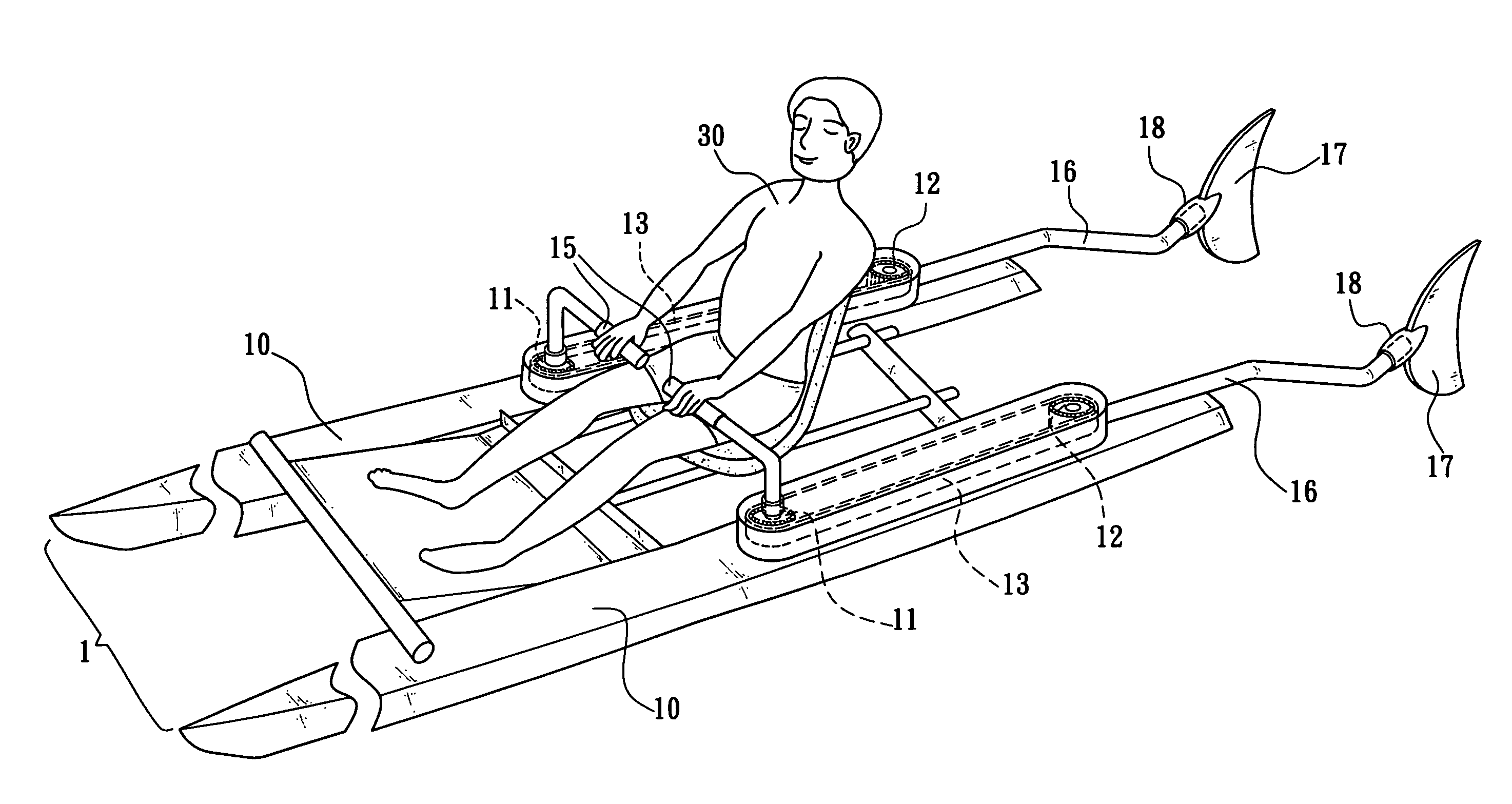 Sculling boat assembly