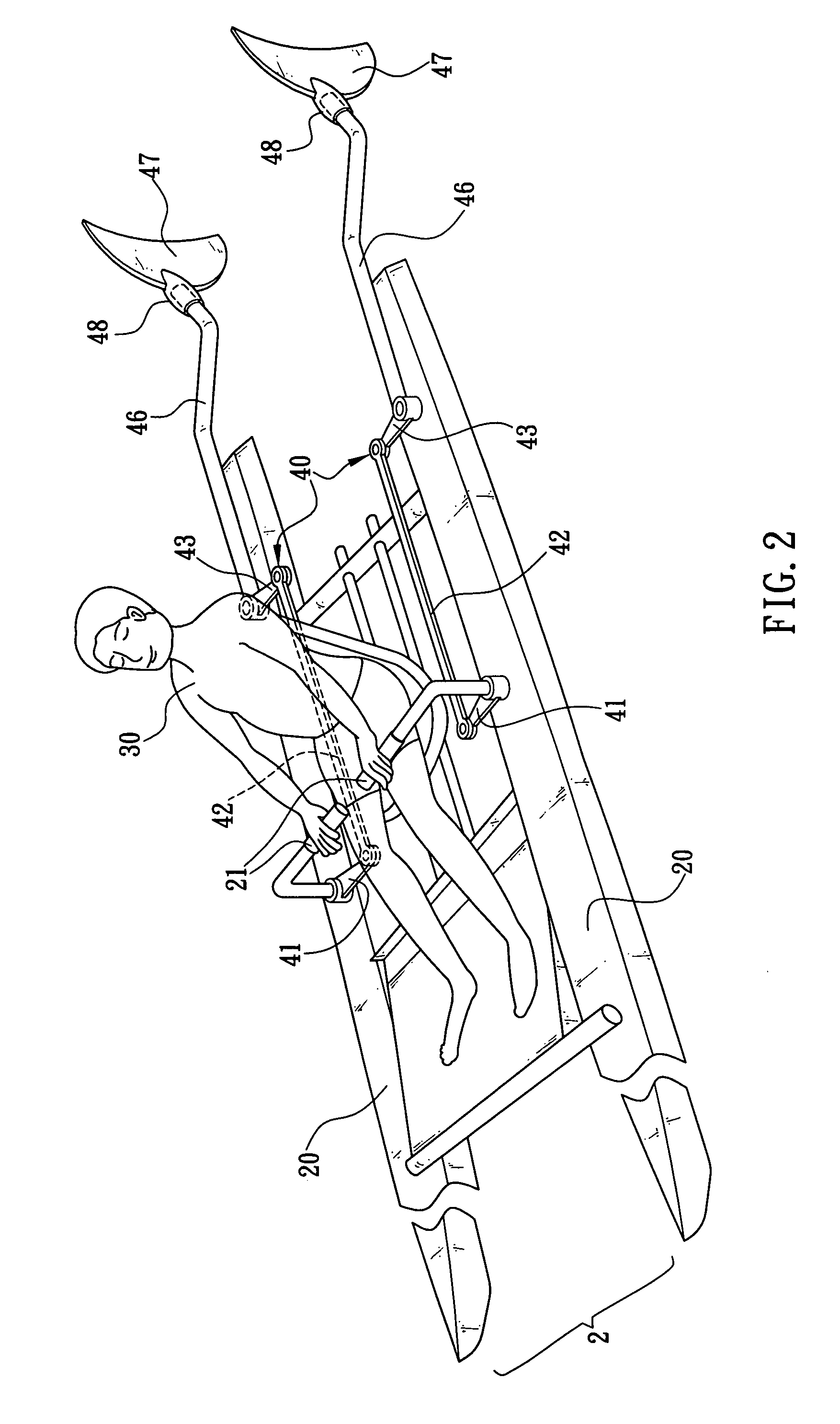 Sculling boat assembly