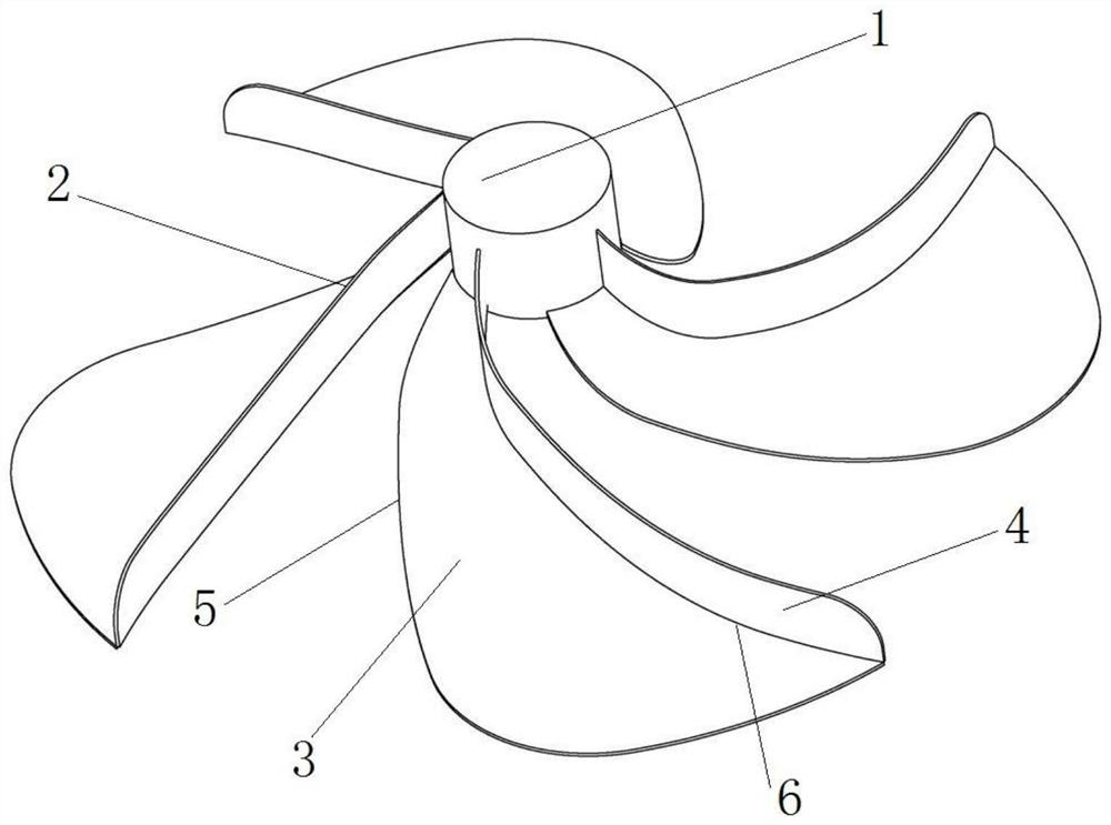 Vertical hyperbolic stirring impeller and stirrer thereof