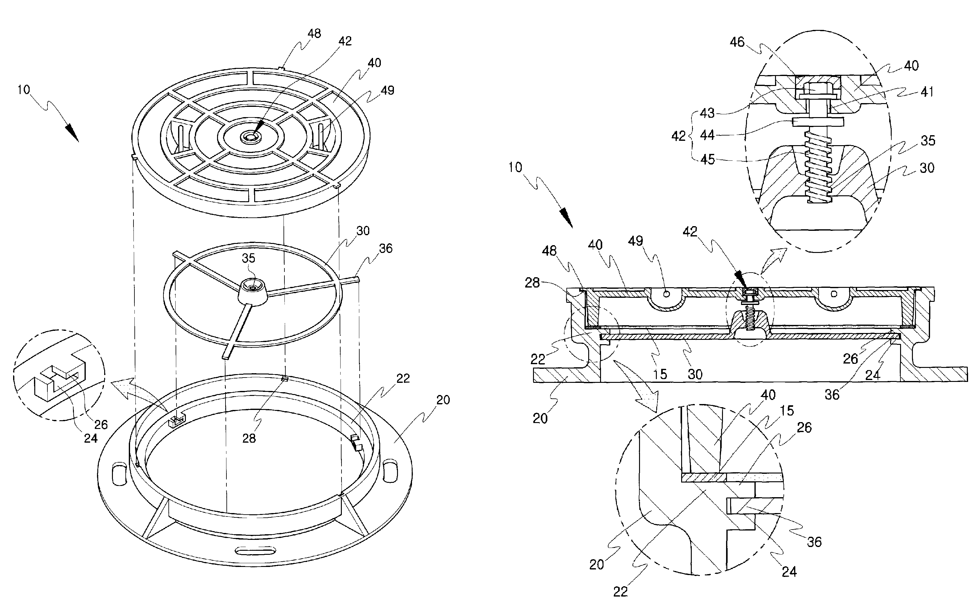 Manhole with locking device