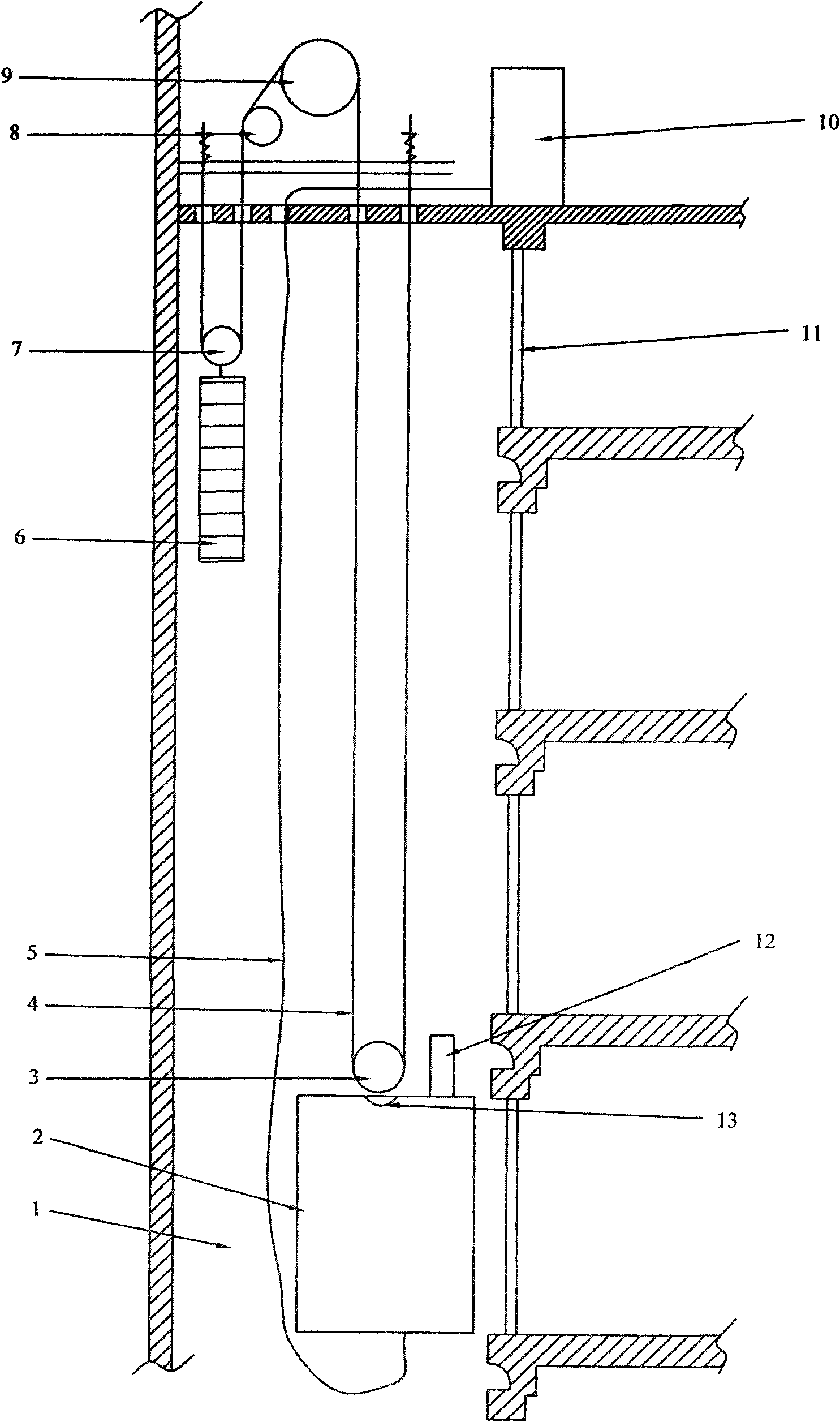 Power supply unit of elevator car