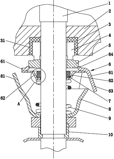 Integral mechanical sealing device for pump