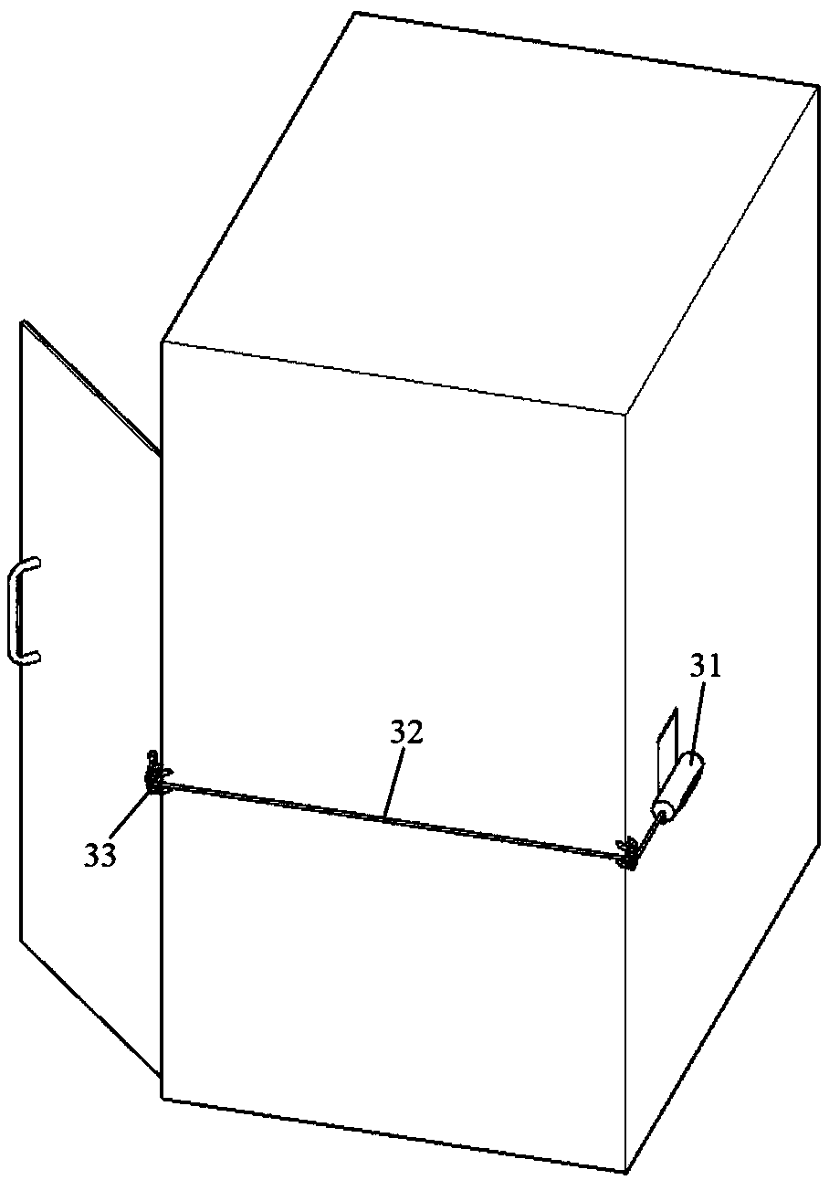 Automatic door opening and closing structure for high-voltage cabinet