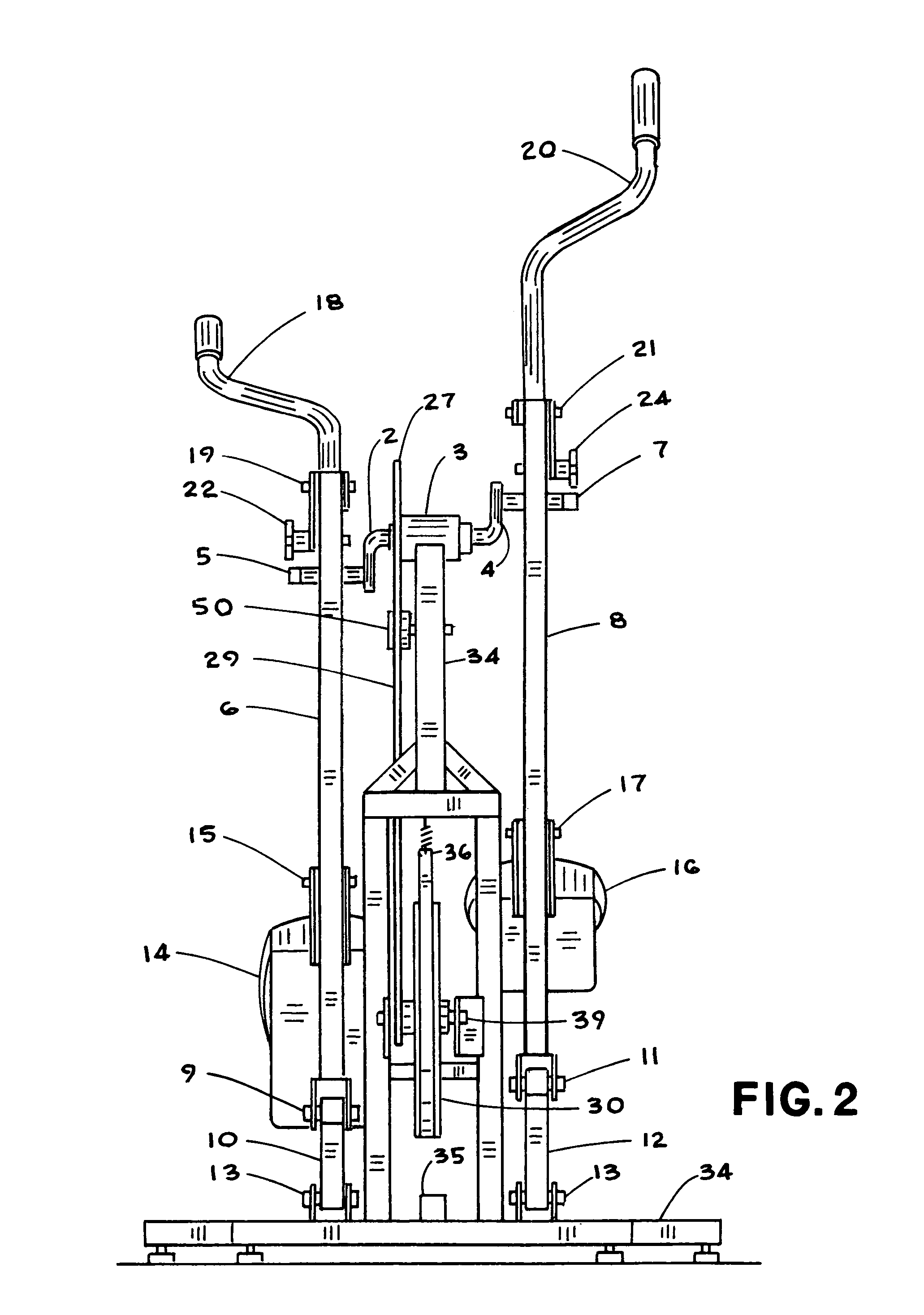 Chair operated elliptical exercise apparauts