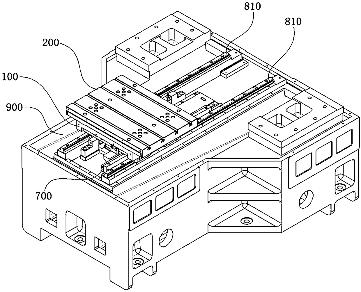 Die cutting machining center based on linear motor driving