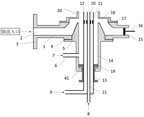 Waveguide Direct Feed Microwave Plasma Torch Device