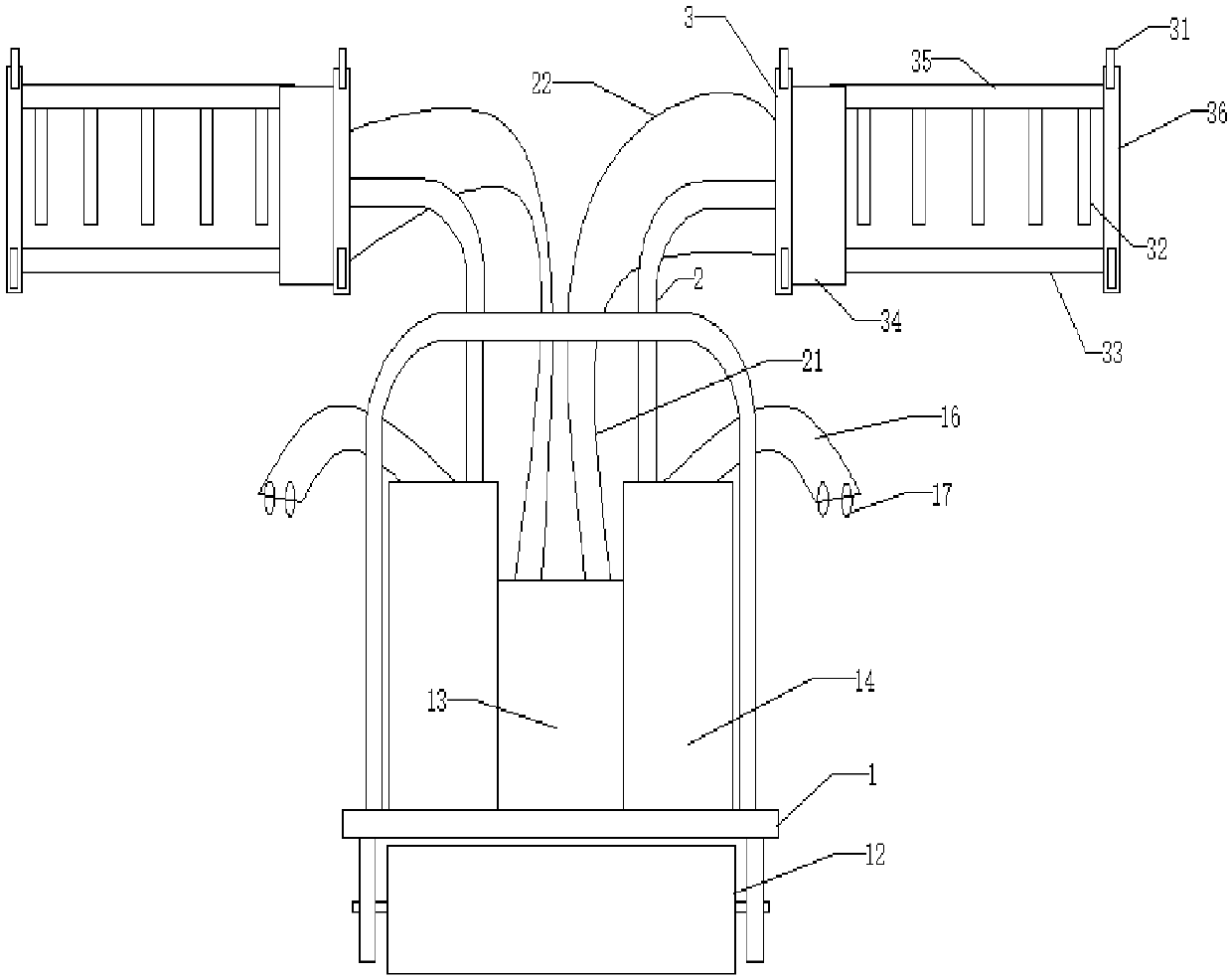 Hand push type tea picking machine