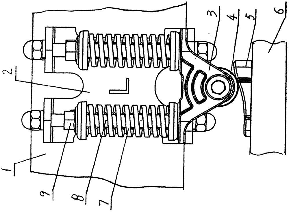 Thresher vibrating screen bearing and shock absorbing mechanism