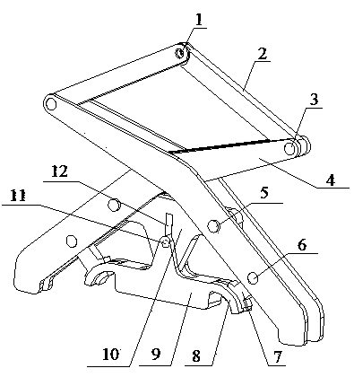 Clamp lifting tool used for clamping steel plates in uniform thickness manner