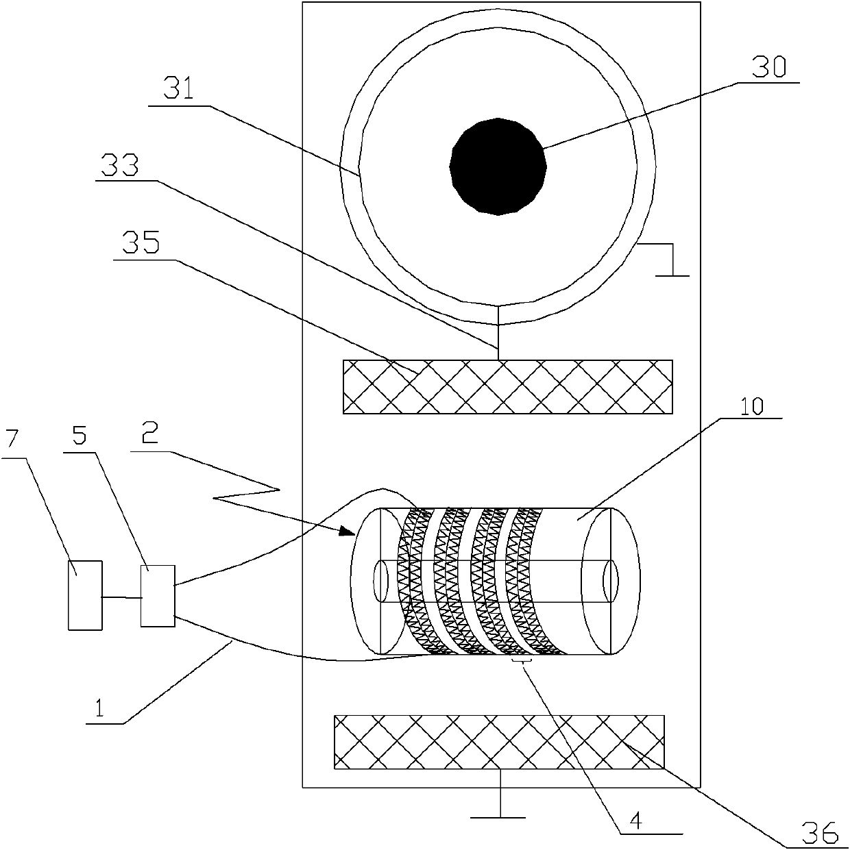 Novel high voltage optical fiber sensing device