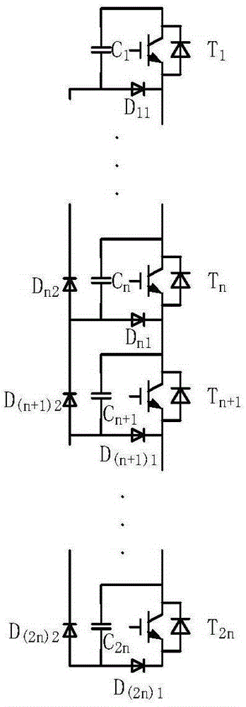 Diode clamp power switch series-connection high-voltage inverter and topological structure thereof