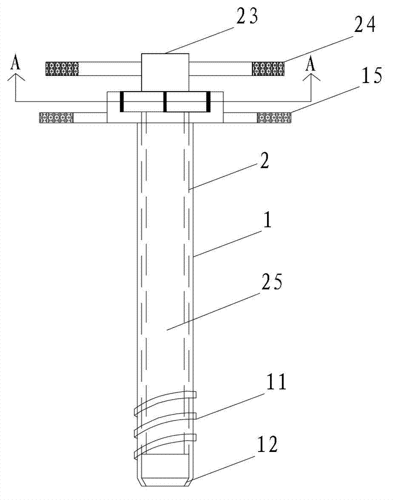 Double-layered cylinder wall soil pillar soil sampler