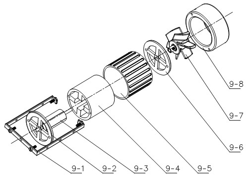 Double-fluid-ring drive omnibearing spherical robot