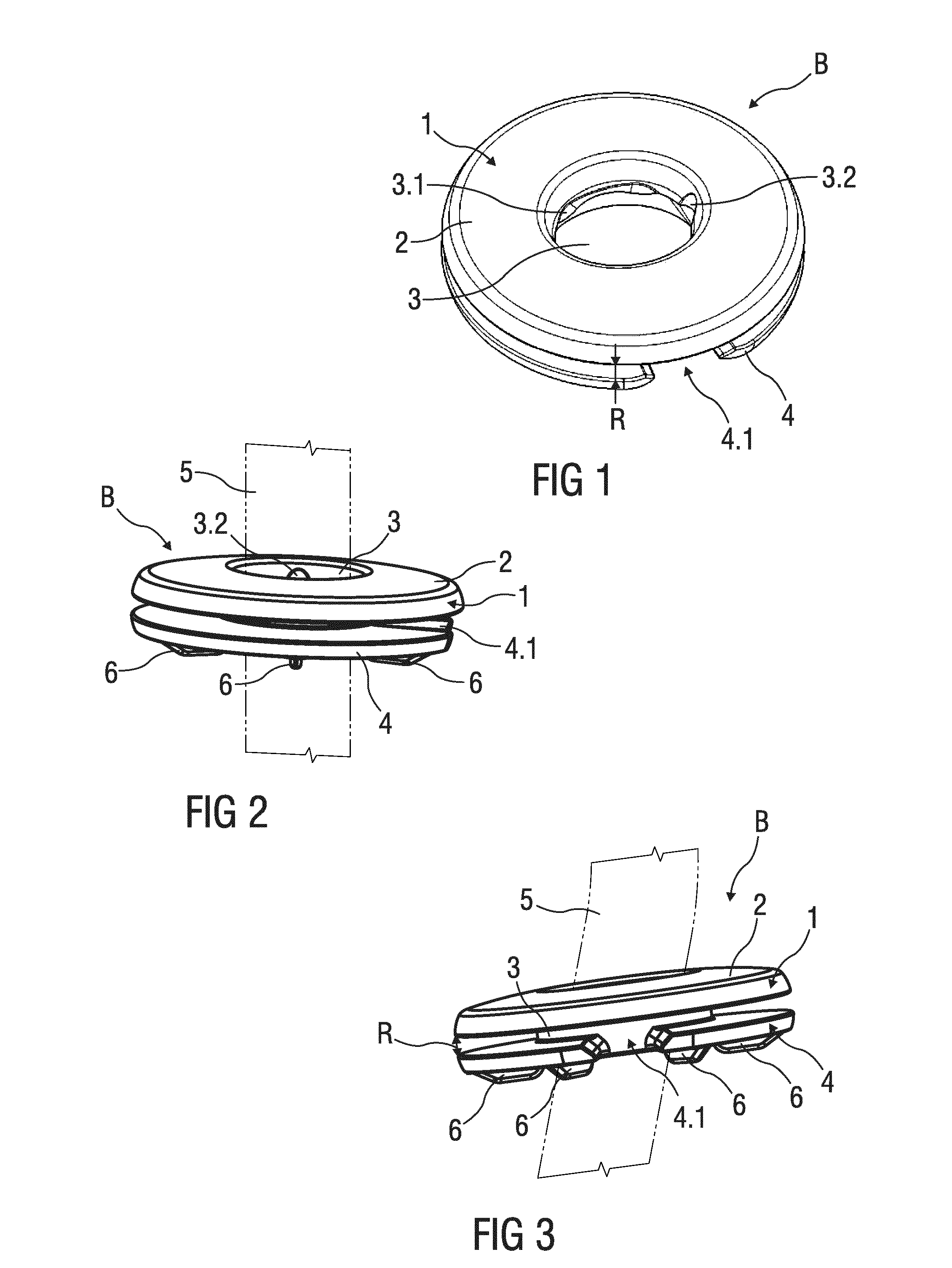 Cover feed-through for a head-restraint rod of a head restraint