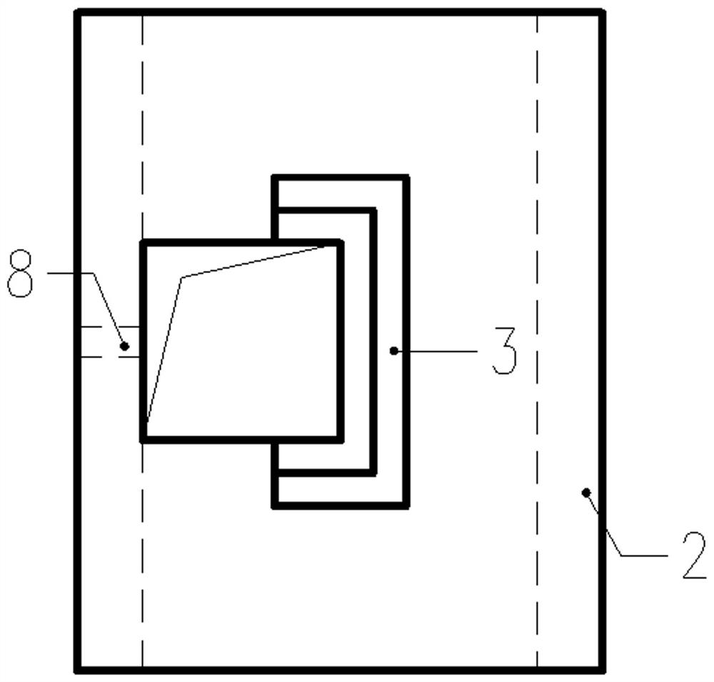 Prefabricated clear water-sewage separation side type ditch inspection well and cover plate