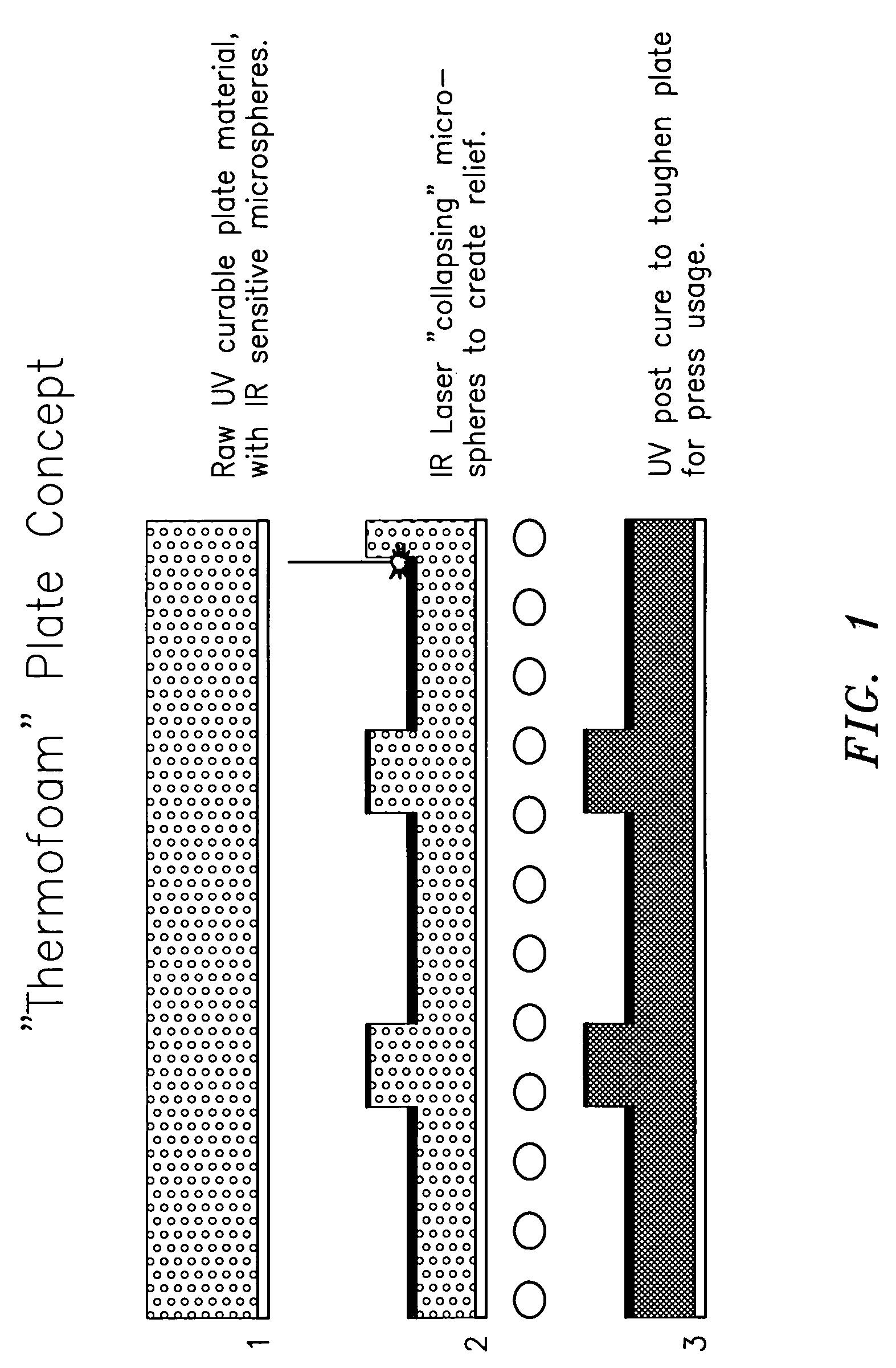 Processless digitally imaged photopolymer elements using microspheres