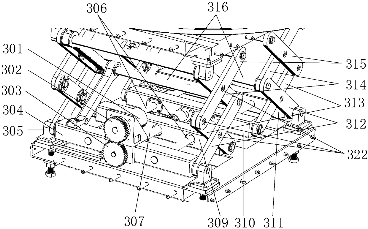 Double-scissors type rotary lifting table