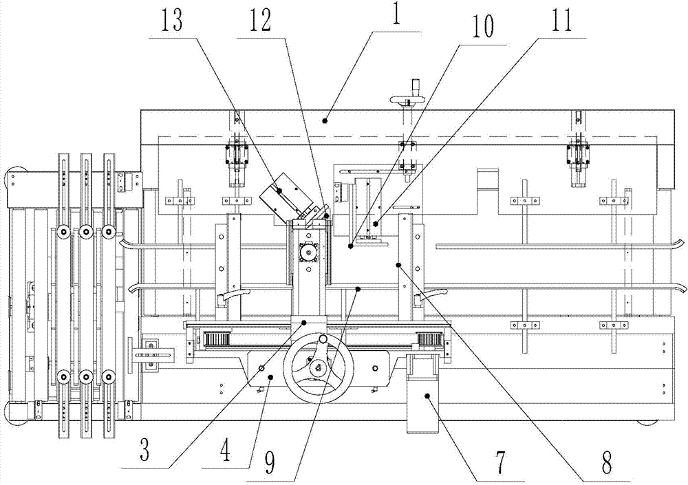 Screen printing device for storage battery packaging line