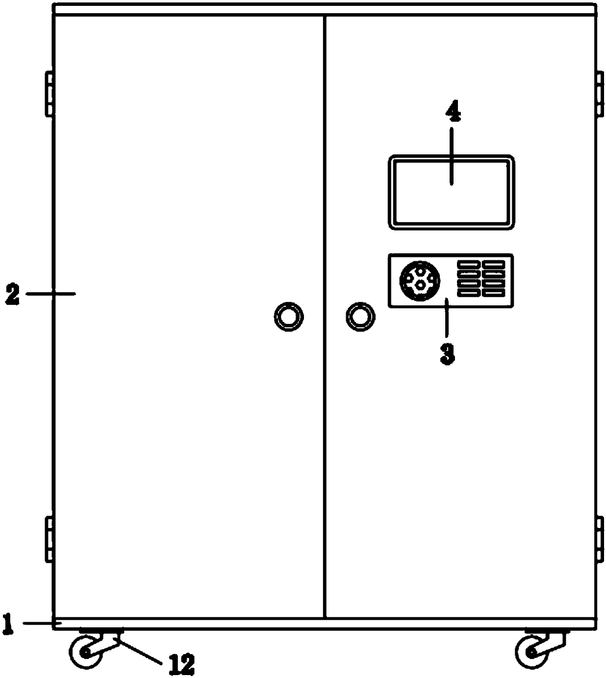 Floating shock-absorbing electrical cabinet for electronic information engineering