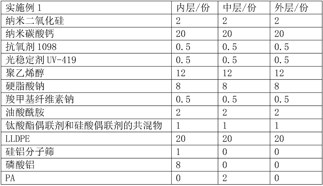 Extinction casting PE (polyethylene) film and preparation method thereof