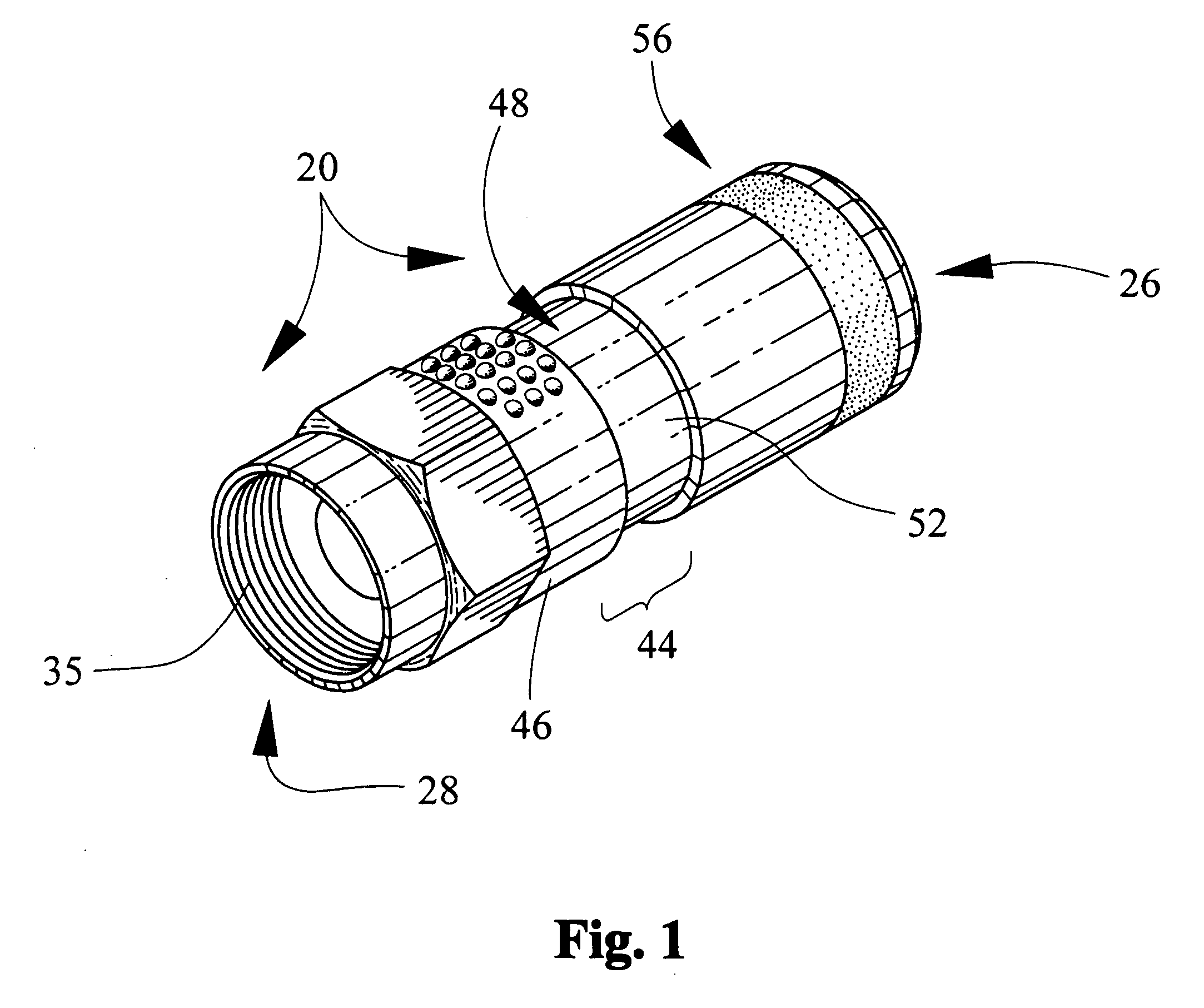 Compression type coaxial cable F-connectors