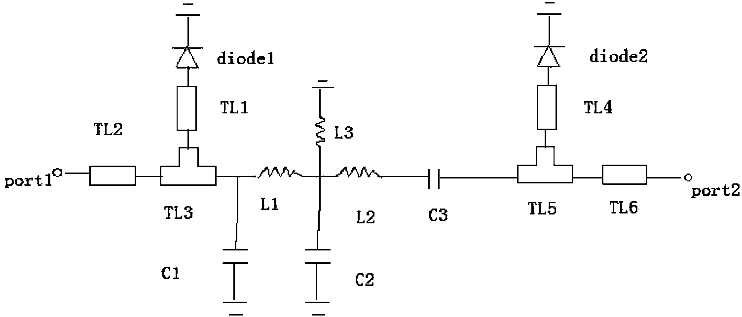 Low temperature co-fired ceramic amplitude limiting filter